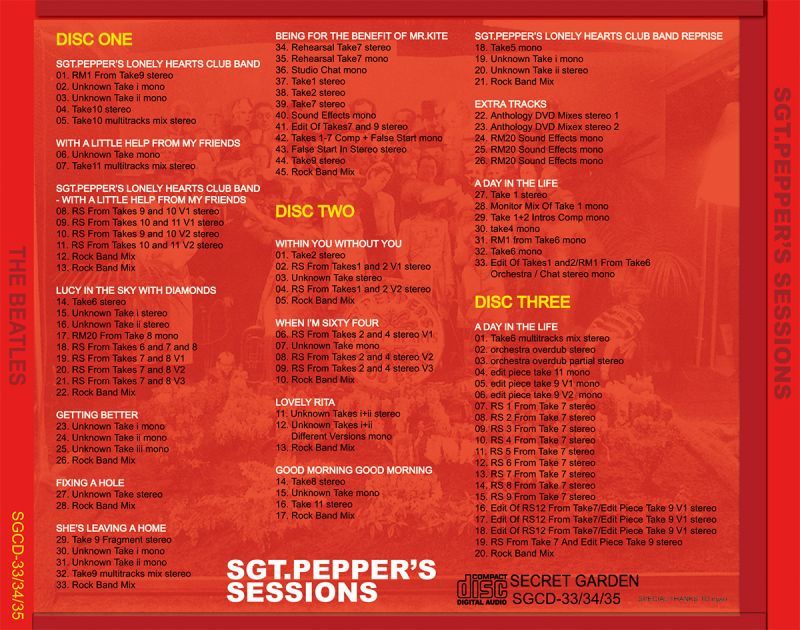 THE BEATLES / SGT.PEPPER'S SESSIONS 【3CD】