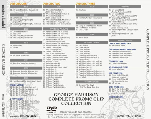 GEORGE HARRISON / COMPLETE PROMO CLIP COLLECTION 【3DVD】