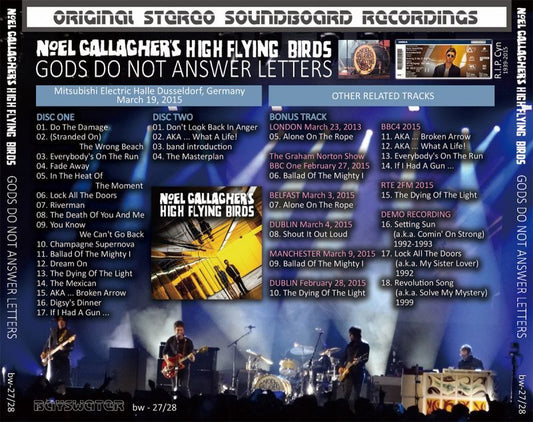 NOEL GALLAGHER 2015 GODS DO NOT ANSWER LETTER 2CD