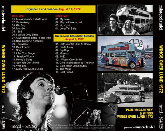 PAUL McCARTNEY / WINGS OVER LUND 1972 【2CD】