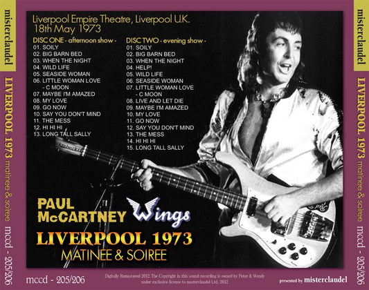 PAUL McCARTNEY / LIVERPOOL 1973 matinee & soiree 【2CD】
