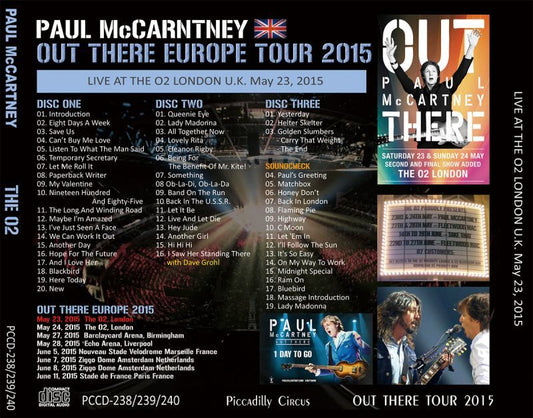 PAUL McCARTNEY / OUT THERE EUROPE THE O2 【3CD】