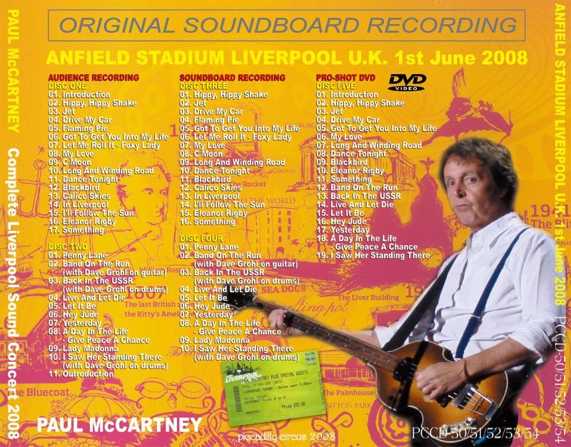 PAUL McCARTNEY / COMPLETE LIVERPOOL SOUND CONCERT 2008 【4CD+DVD】