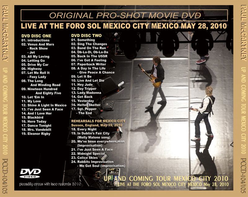 PAUL McCARTNEY / HOLA CUIDAD DE MEXICO!, HOLA CHILANGOS!!! 【3CD+2DVD】