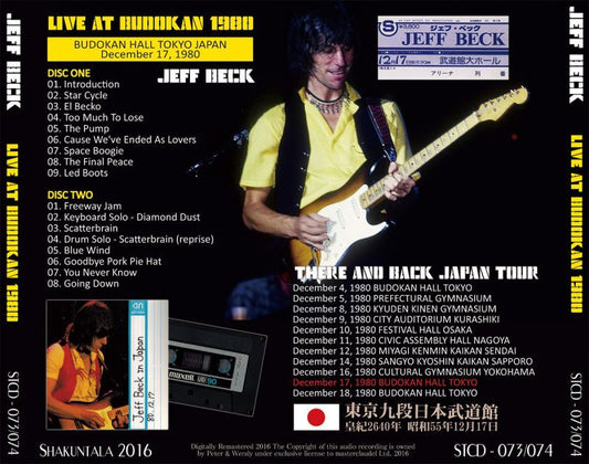 JEFF BECK / LIVE AT BUDOKAN 1980 【2CD】