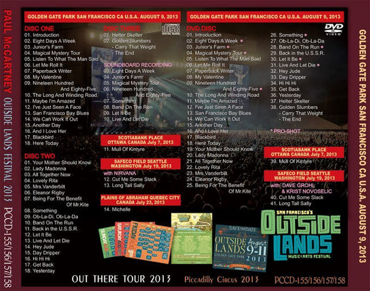 PAUL McCARTNEY / OUTSIDE LANDS FESTIVAL 2013 【3CD+DVD】