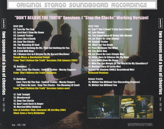 OASIS / TWO SPOONS AND A BOX OF CHEERIOS 【2CD】