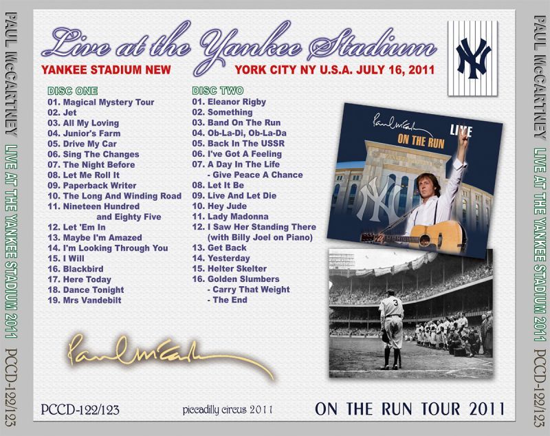 PAUL McCARTNEY / LIVE AT THE YANKEE STADIUM 2011 【2CD】