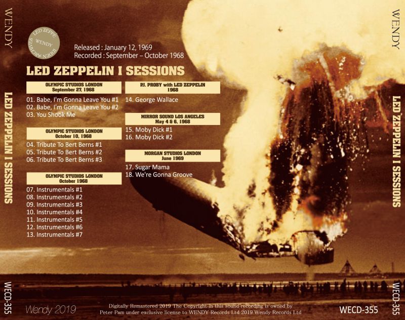 LED ZEPPELIN I SESSIONS 【CD】