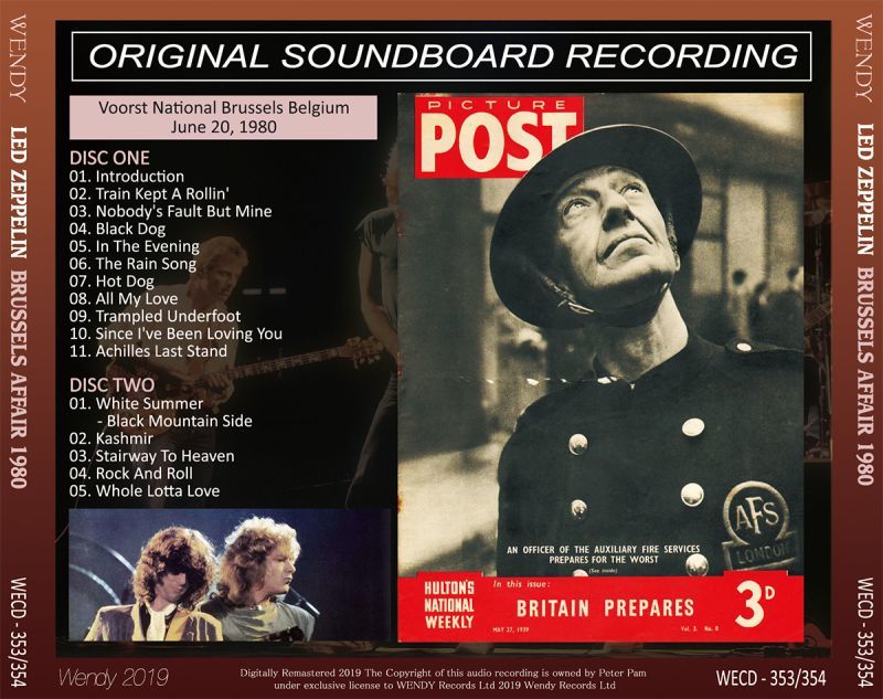 LED ZEPPELIN / BRUSSELS AFFAIR 1980 【2CD】