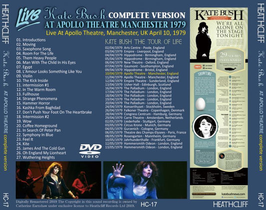 KATE BUSH / APOLLO THEATRE MANCHESTER 1979 COMPLETE VERSION 【DVD】