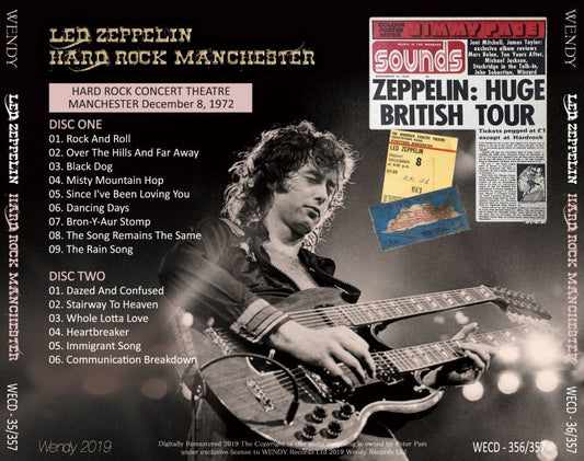 LED ZEPPELIN / HARD ROCK MANCHESTER 1972 【2CD】