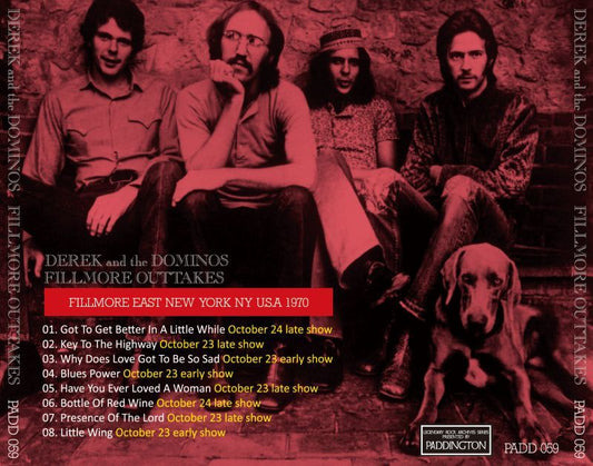 DEREK AND THE DOMINOS / FILLMORE OUTTAKES 【1CD】