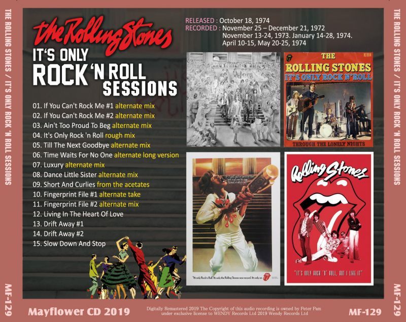 THE ROLLING STONES / IT'S ONLY ROCK N ROLL SESSIONS CD