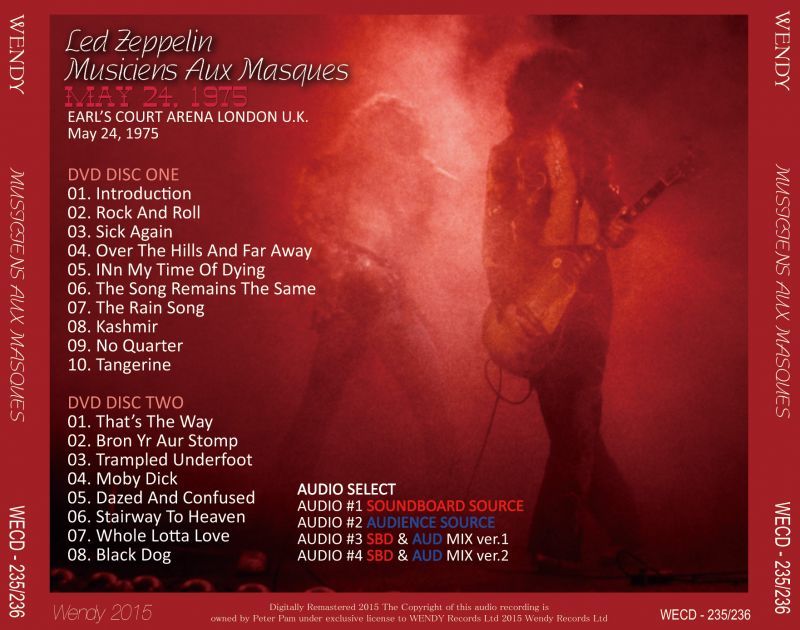 LED ZEPPELIN / EARL'S COURT May 24, 1975 【4CD+2DVD】