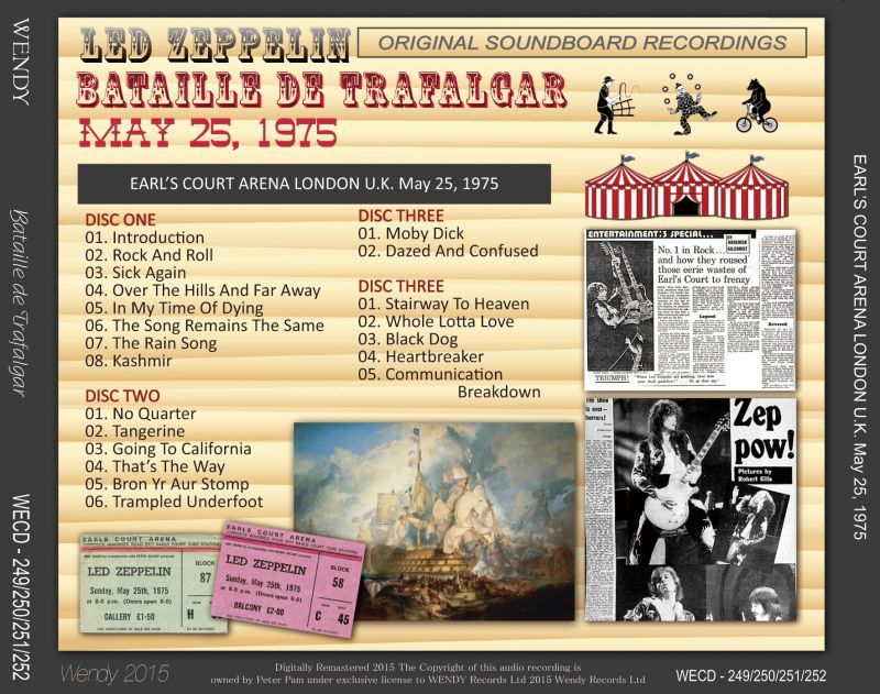 LED ZEPPELIN / EARL'S COURT May 25, 1975 【4CD+2DVD】