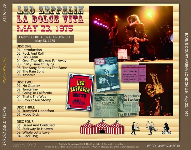 LED ZEPPELIN / EALR'S COURT May 23, 1975 【4CD】