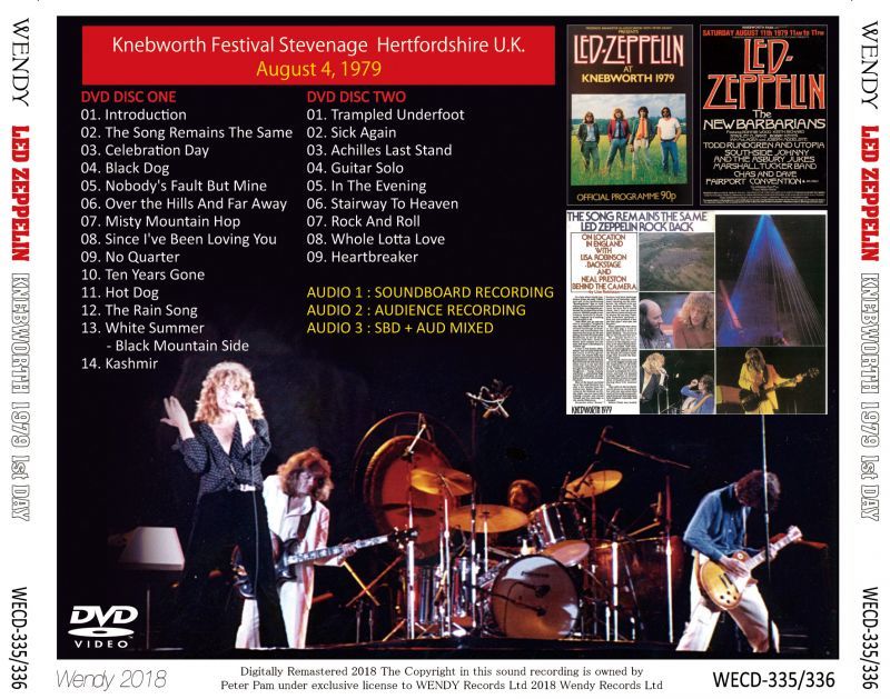 LED ZEPPELIN / KNEBWORTH 1st DAY 【2DVD】