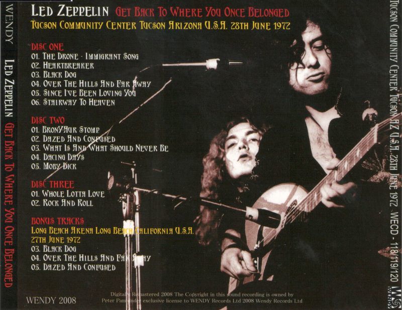 LED ZEPPELIN / GET BACK TO WHERE YOU ONCE BELONGED 【3CD】