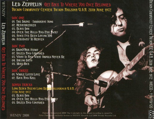 LED ZEPPELIN / GET BACK TO WHERE YOU ONCE BELONGED 【3CD】