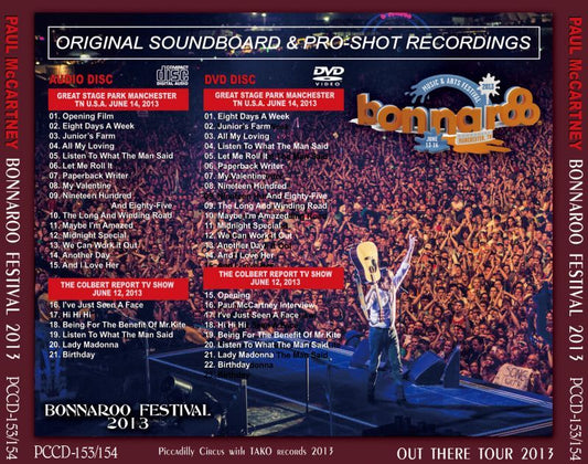 PAUL McCARTNEY / BONNAROO FESTIVAL 2013 【CD+DVD】