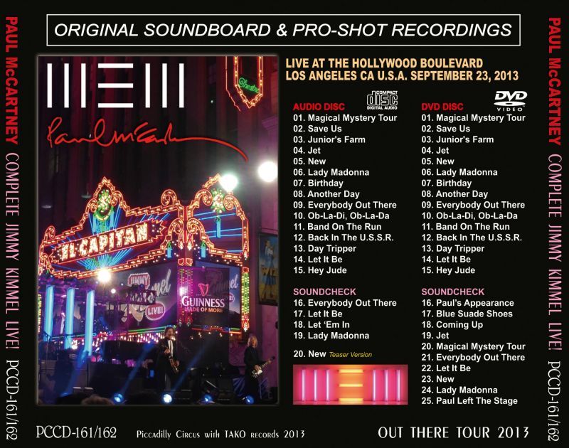PAUL McCARTNEY / COMPLETE JIMMY KIMMEL LIVE! 【CD+DVD】