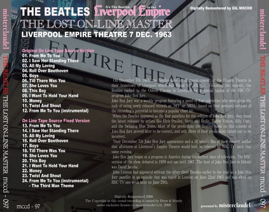 THE BEATLES / LOST ON-LINE MASTER 【1CD】