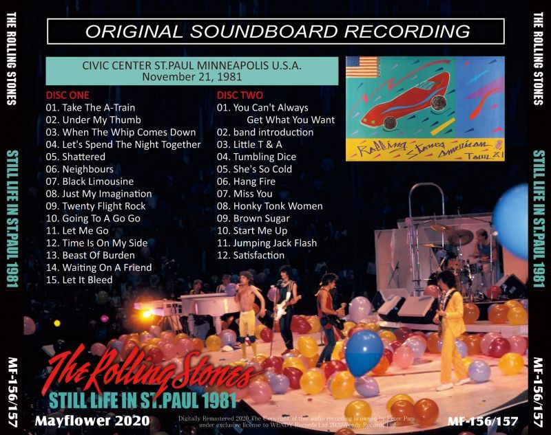 THE ROLLING STONES 1981 STILL LIFE ST.PAUL 2CD