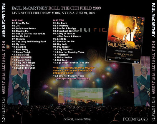 PAUL McCARTNEY / ROLL THE CITI FIELD 2009 【2CD】
