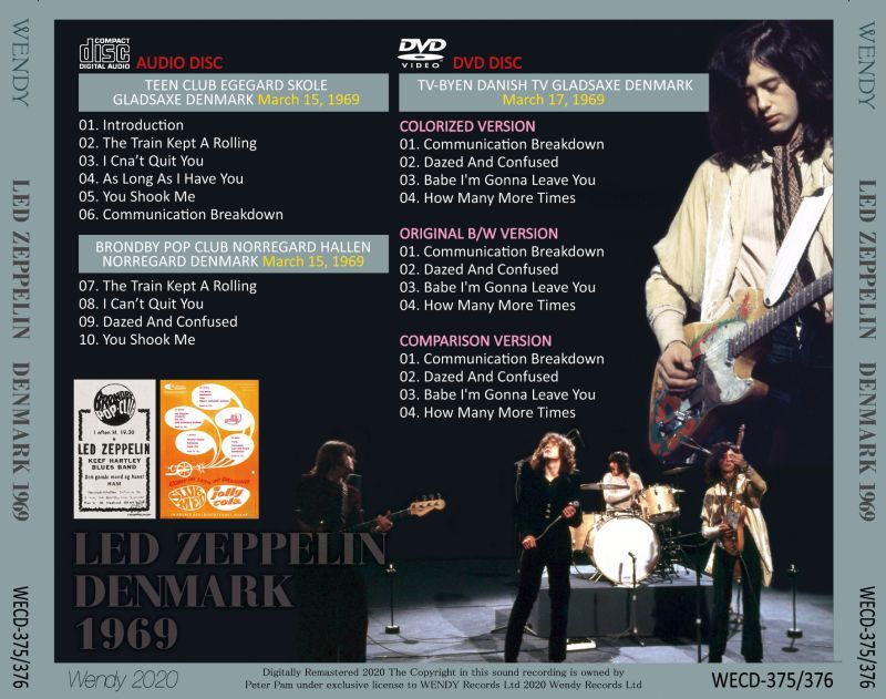 LED ZEPPELIN / 1969 DENMARK 1CD+1DVD
