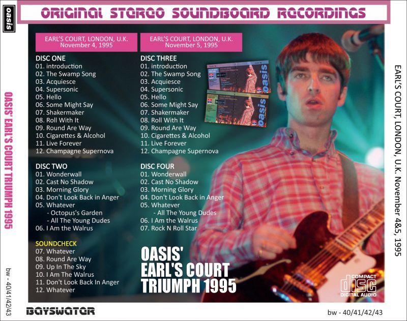 OASIS / 1995 OASIS' EARL'S COURT TRIUMPH (4CD+DVD)