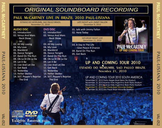 PAUL McCARTNEY 2010 PAUL-ISTANA CD+DVD