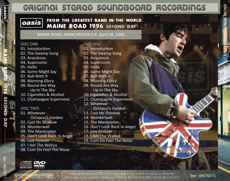 OASIS / 1996 MAINE ROAD 4CD+2DVD with TOUR PROGRAM