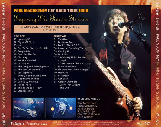 PAUL McCARTNEY 1990 TRIPPING THE GIANTS STADIUM 2CD