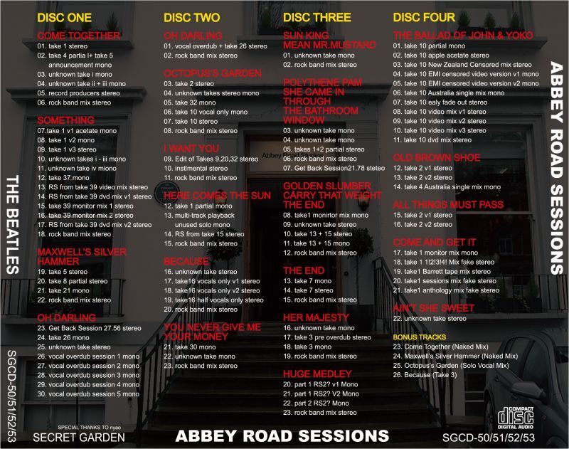 THE BEATLES / ABBEY ROAD SESSIONS 【4CD】