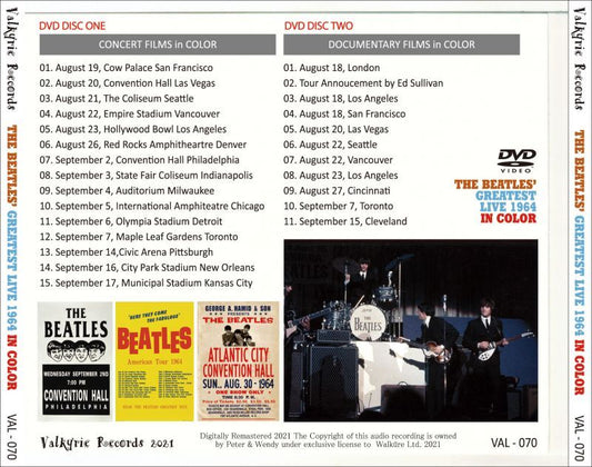 THE BEATLES GREATEST LIVE 1964 IN COLOR 2DVD