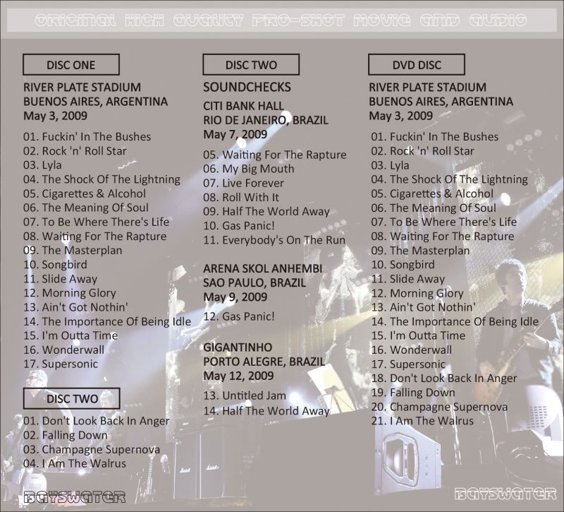 OASIS / 2009 PRIVILEGE FOR A ROADIE (2CD+DVD)