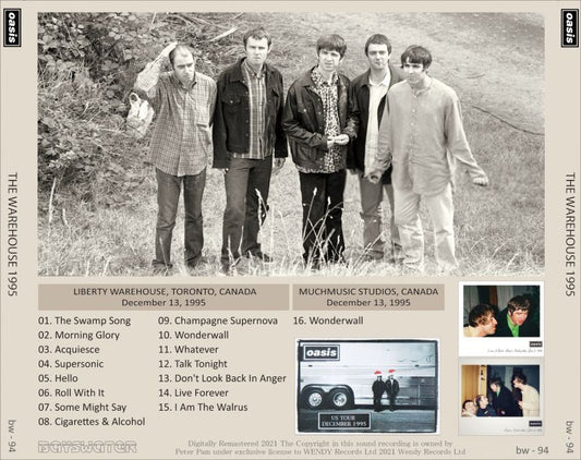OASIS / THE WAREHOUSE 1995 (1CD)