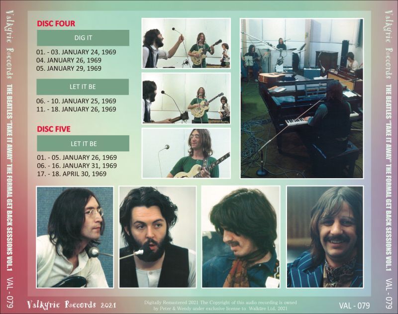 THE BEATLES / "TAKE IT GLYN" THE FORMAL GET BACK SESSIONS VOL.1 (5CD)