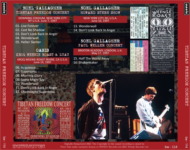 OASIS / TIBETAN FREEDOM CONCERT 1997 (1CD)