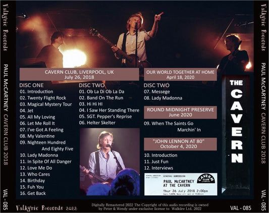 PAUL McCARTNEY / 2018 CAVERN CLUB (2CD)