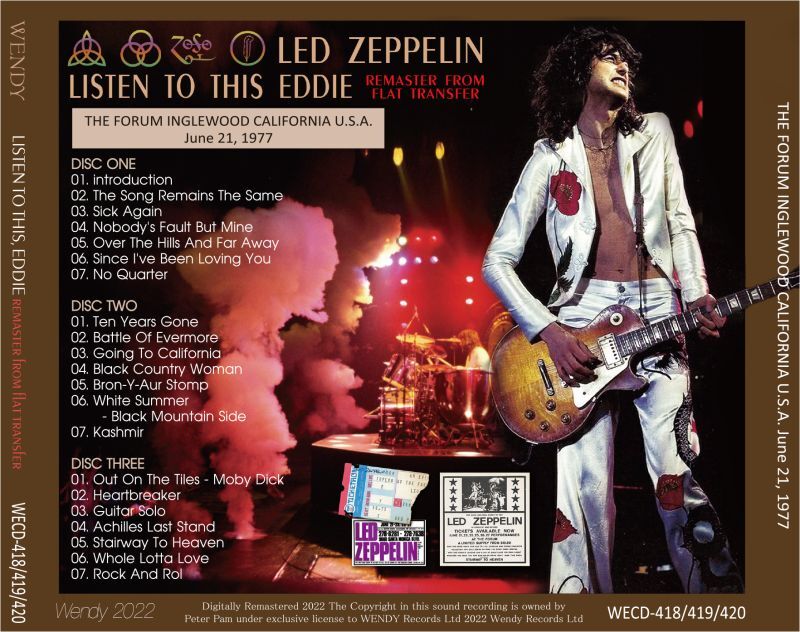LED ZEPPELIN / LISTEN TO THIS, EDDIE 1977 COMPLETE COLLECTION (9CD)