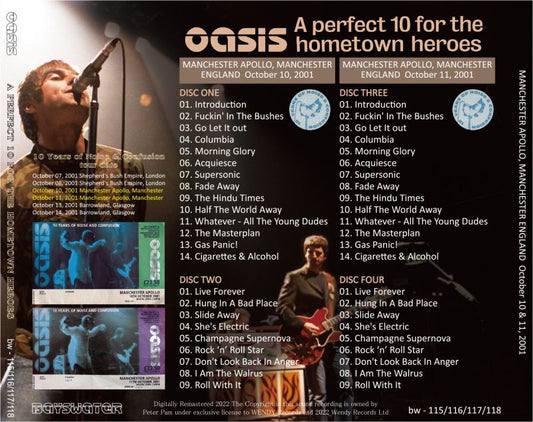 OASIS / A PERFECT 10 FOR THE HOMETOWN HEROES 2001 (4CD)