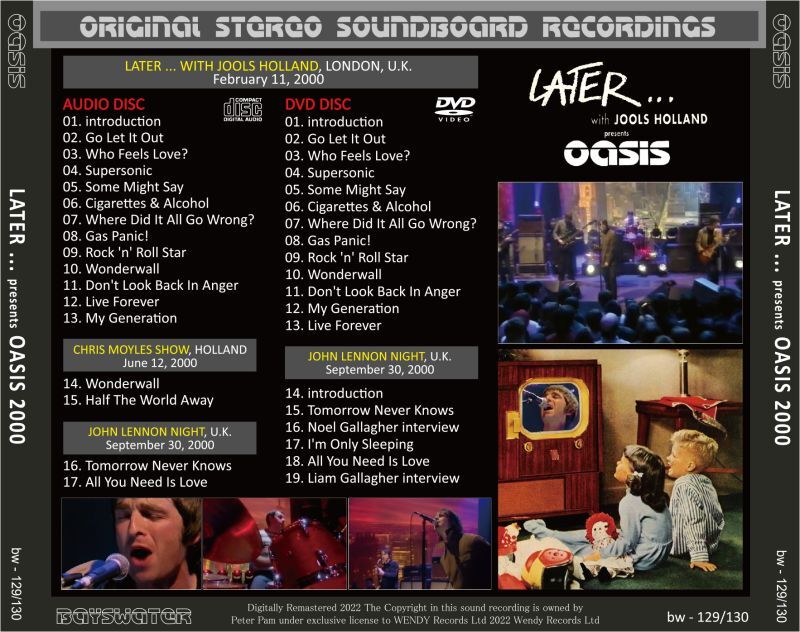 OASIS / 2000 LATER ... PRESENTS OASIS (1CD+1DVD)