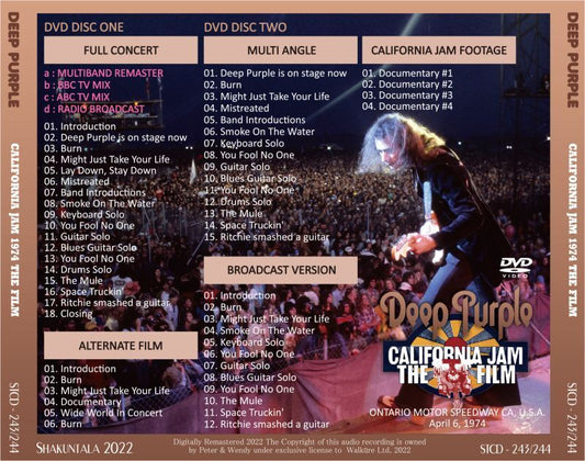 DEEP PURPLE / 1974 CALIFORNIA JAM THE FILM (2DVD)
