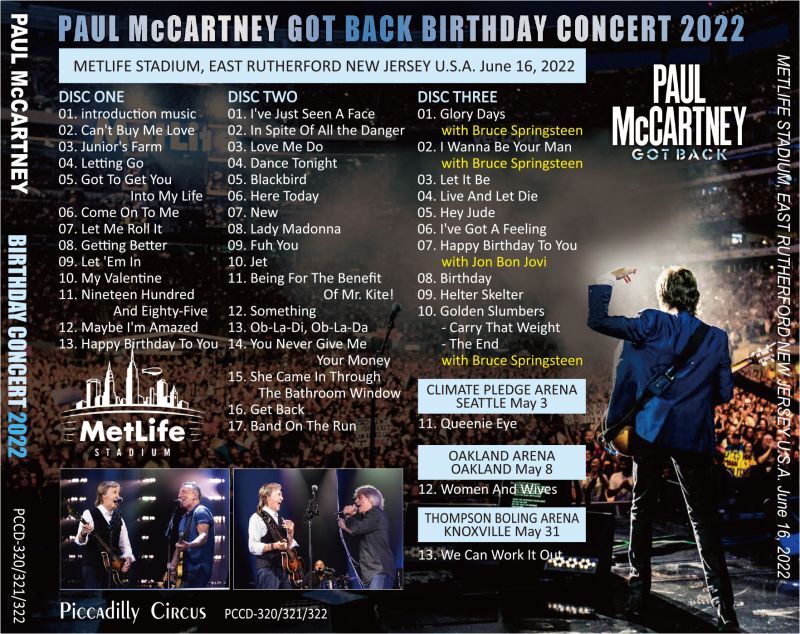 PAUL McCARTNEY / 2022 BIRTHDAY CONCERT (3CD)