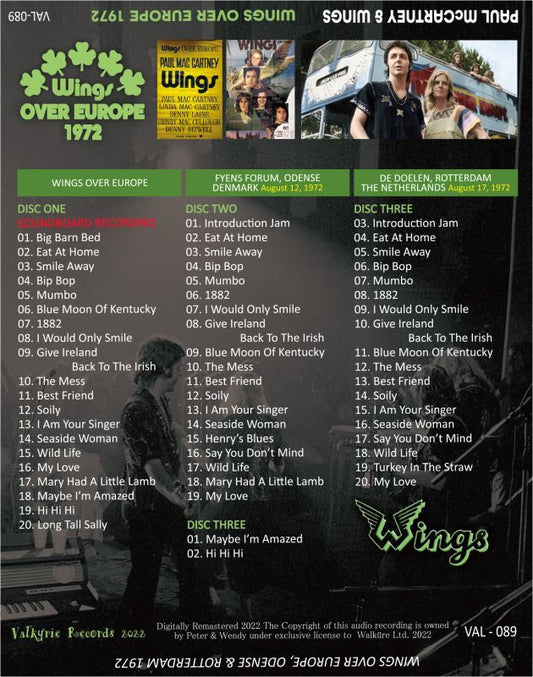 PAUL McCARTNEY / WINGS OVER EUROPE 1972 (3CD)