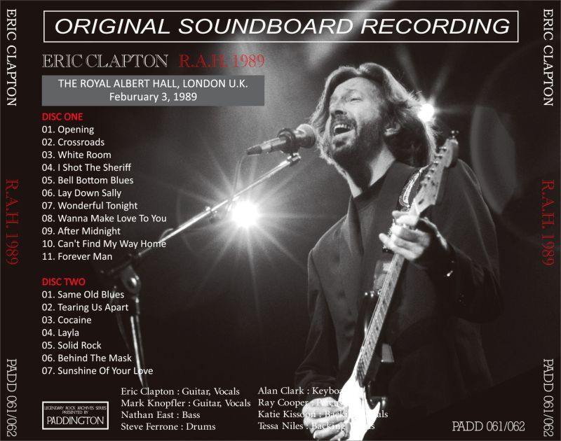 ERIC CLAPTON / 1989 ROYAL ALBERT HALL (2CD)