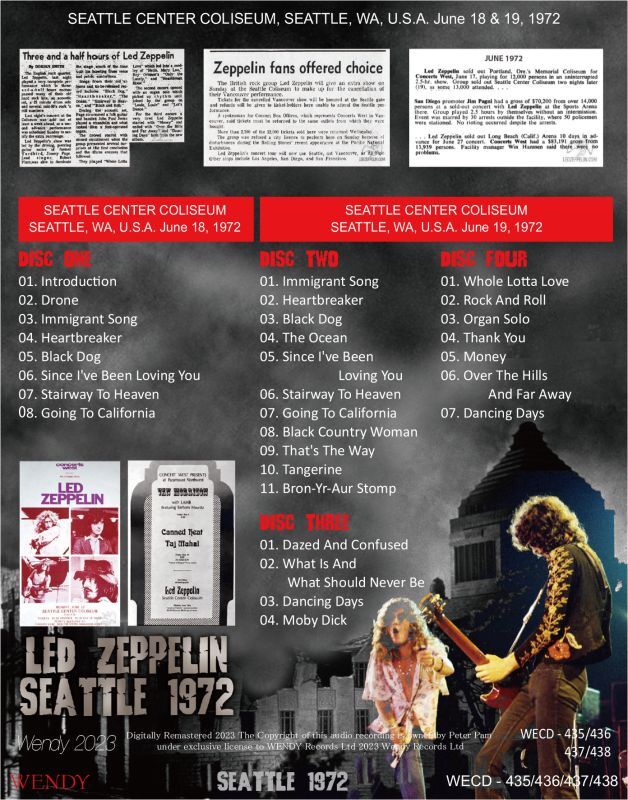 LED ZEPPELIN / 1972 SEATTLE (4CD)