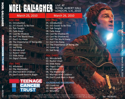 NOEL GALLAGHER / TEENAGE CANCER TRUST 2010 (3CD)